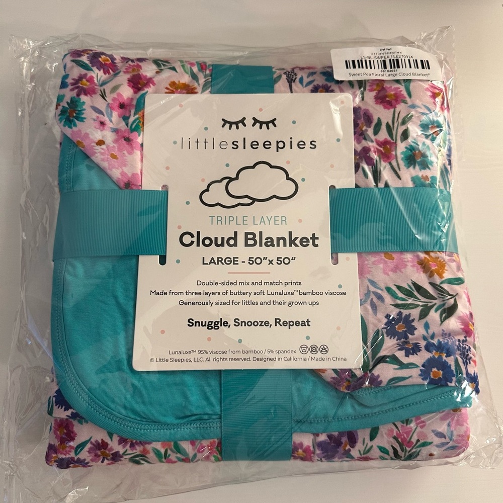 Little Sleepies Large Cloud Blanket SWEET PEA